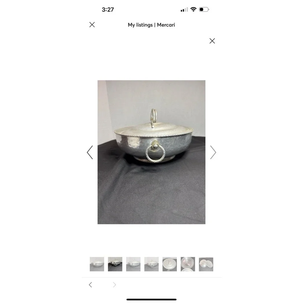 Vintage‎ Hammered Aluminum Serving Dish